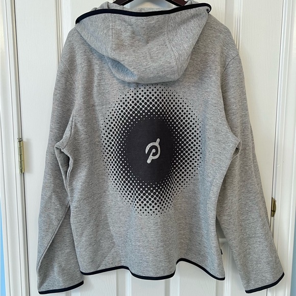 Peloton-FA121 On the Go Full Zip  Hoodie-Heather Gray-Design on Back-Size L-NWT - Picture 6 of 11
